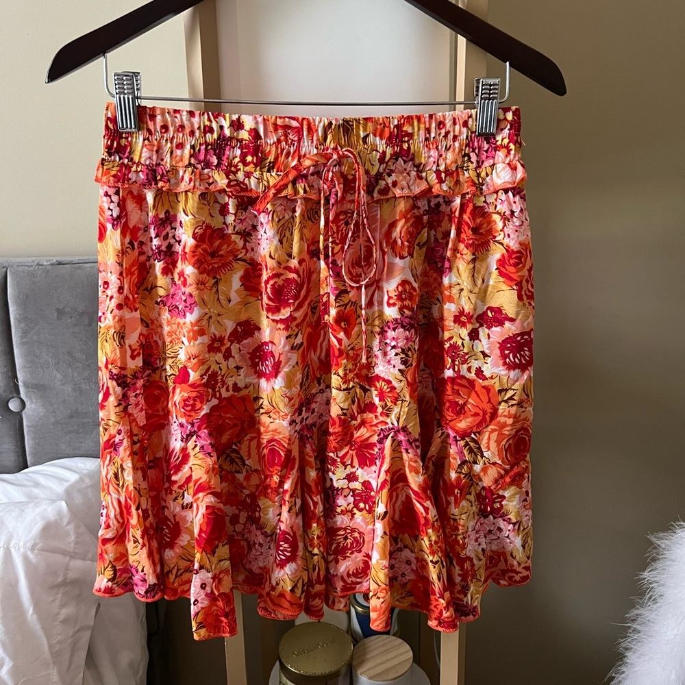 Boohoo Floral Print Mini Skirt